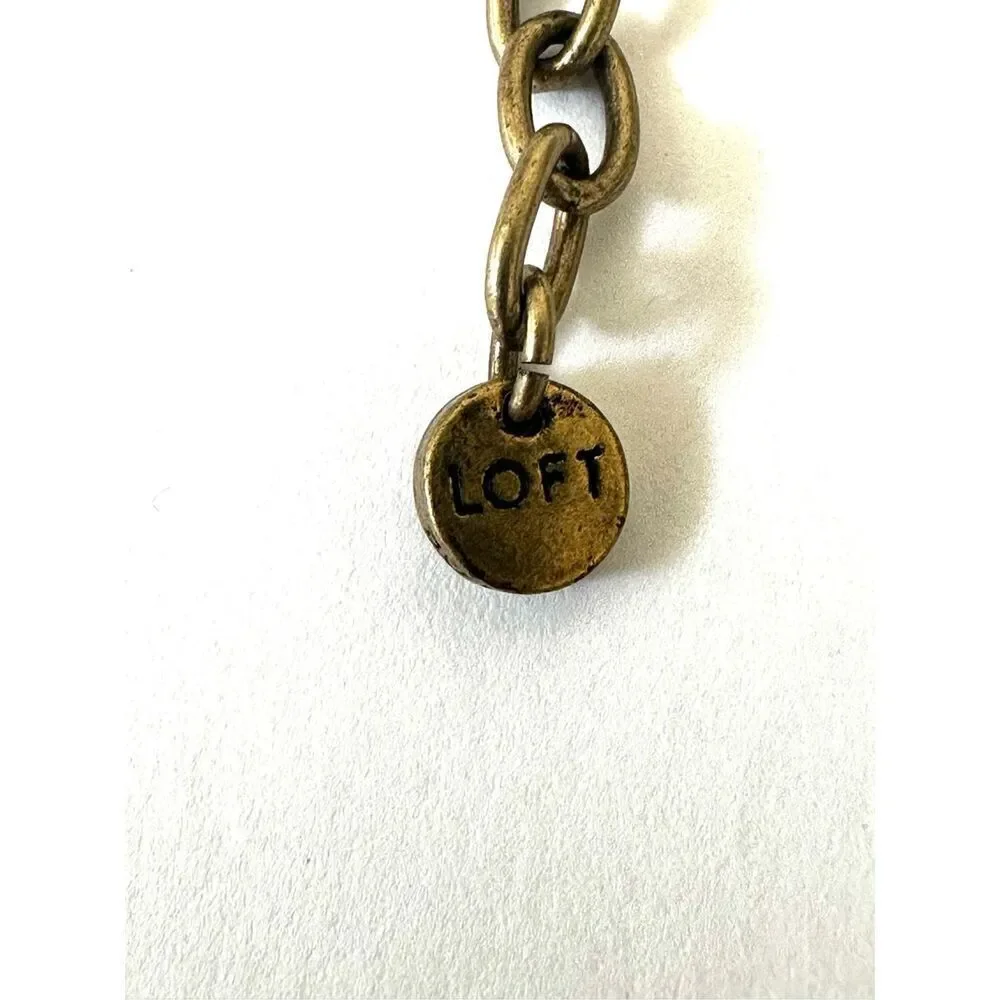 Loft amber colored chunky necklace